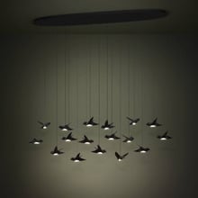 Paratebueno Steel 17 Birds LED Linear Pendant